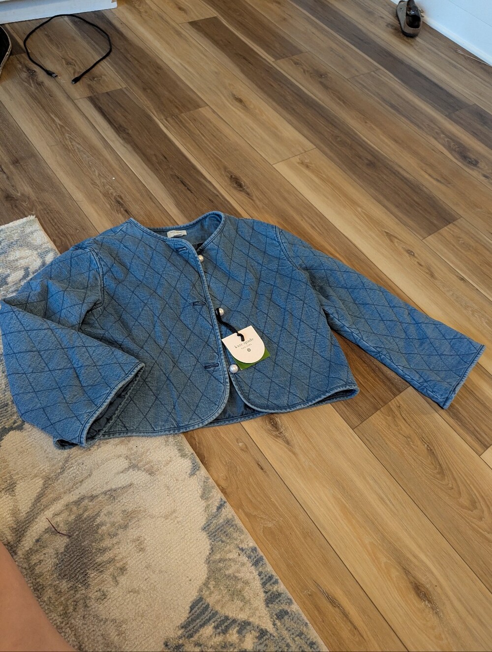 Kate Spade Quilted Denim Cotton Jacket
